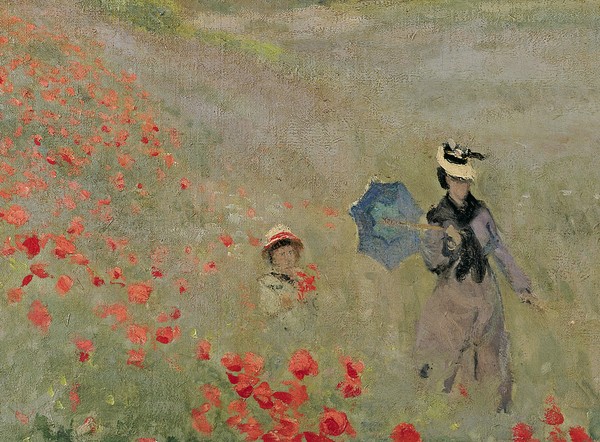 Claude Monet, Wild Poppies, near Argenteuil (Les Coquelicots: environs d'Argenteuil), 1873 (oil on canvas) (detail of 7998)