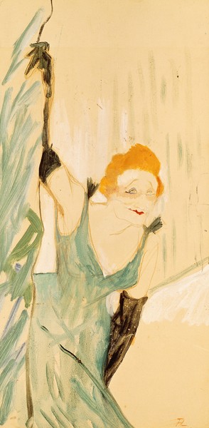 Henri de Toulouse-Lautrec, Yvette Guilbert (1867-1944) taking a Curtain Call, 1894 (gouache on paper)