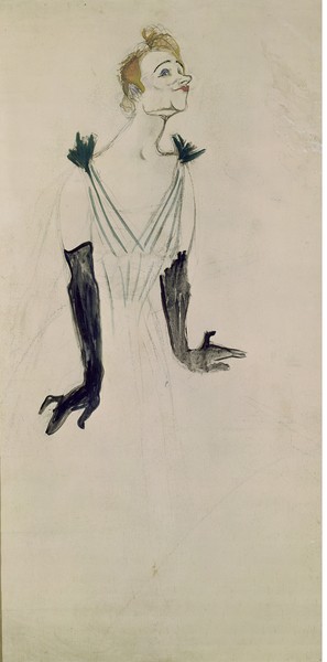 Henri de Toulouse-Lautrec, Yvette Guilbert (1865-1944), 1894 (charcoal and oil)