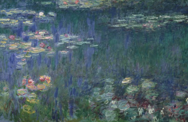 Claude Monet, Waterlilies: Green Reflections, 1914-18 (left section) (oil on canvas) (see also 56001 & 56004)