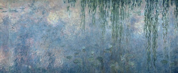 Claude Monet, Waterlilies: Morning with Weeping Willows, detail of central section, 1914-18 (oil on canvas) (see also 71320, 71322)