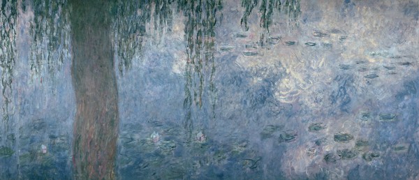 Claude Monet, Waterlilies: Morning with Weeping Willows, 1914-18 (right section)