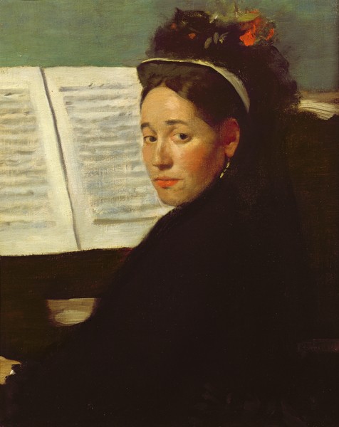 Edgar Degas, Mademoiselle Marie Dihau (1843-1935) at the piano, c.1869-72 (oil on canvas)