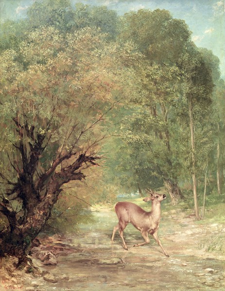 Gustave Courbet, The Hunted Roe-Deer on the alert, Spring, 1867