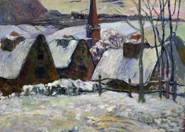 Paul Gauguin, Breton village under snow, 1894 (oil on canvas)