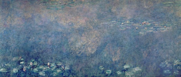 Claude Monet, Waterlilies: Two Weeping Willows, centre left section, c.1915-26 (oil on canvas) (see also 75700, 75702-03)