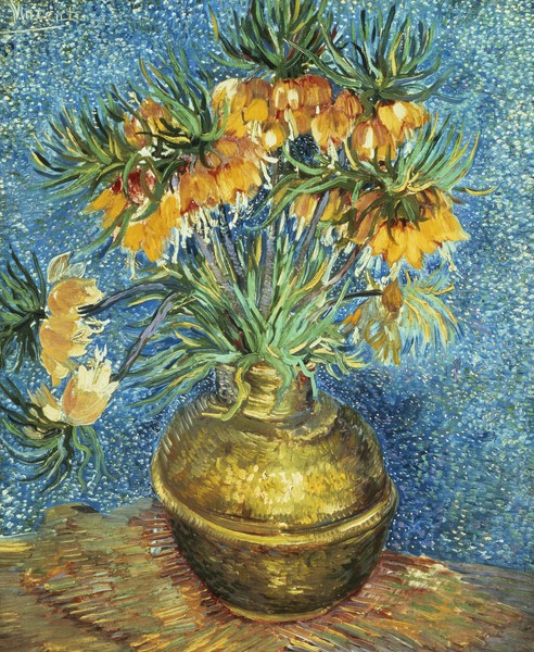 Vincent van Gogh, Crown Imperial Fritillaries in a Copper Vase, 1886 (oil on canvas)