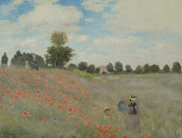 Claude Monet, Wild Poppies, near Argenteuil (Les Coquelicots: environs d'Argenteuil), 1873 (oil on canvas)
