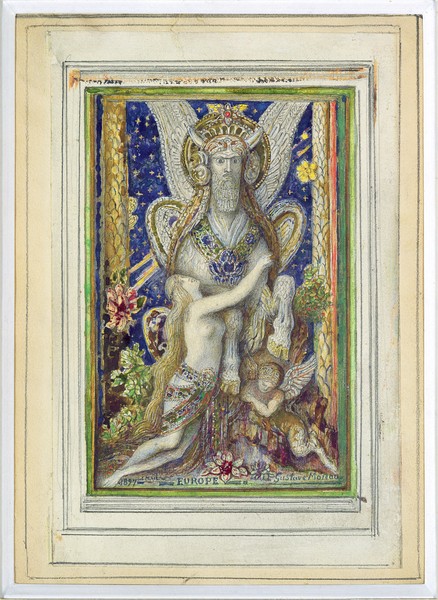 Gustave Moreau, Europa, 1897 (pencil & w/c on paper)