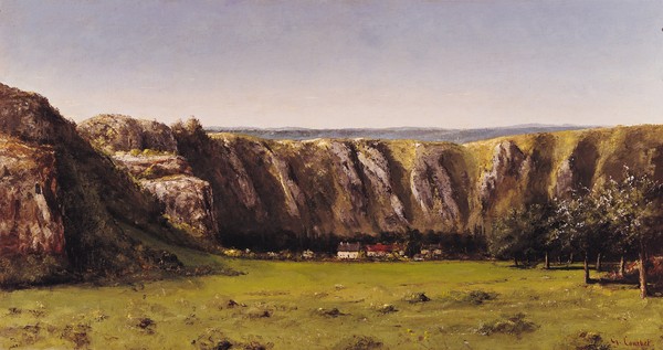 Gustave Courbet, Rocky landscape near Flagey (oil on canvas)