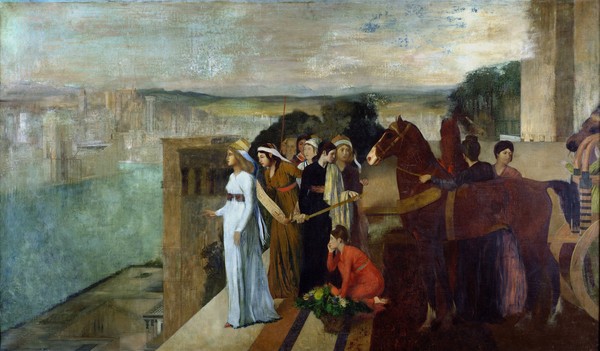 Edgar Degas, Semiramis Building Babylon, 1861 (oil on canvas)