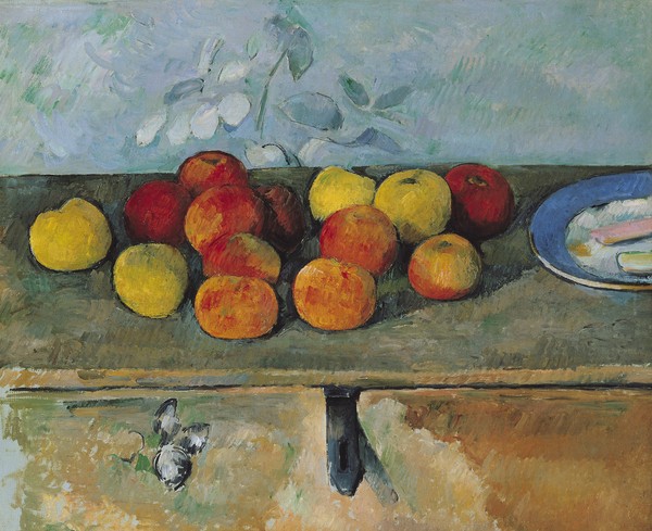 Paul Cézanne, Still life of apples and biscuits, 1880-82 (oil on canvas)
