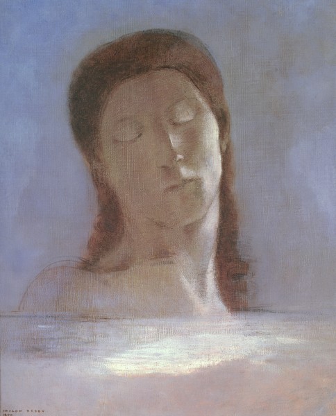 Odilon Redon, The Closed Eyes, 1890 (oil on paper)