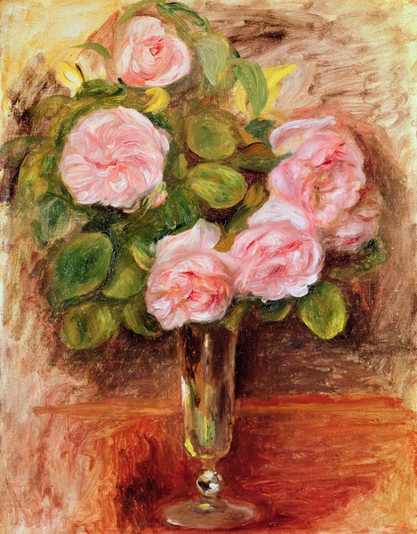 Pierre-Auguste Renoir, Roses in a Vase, 1905 (oil on canvas)
