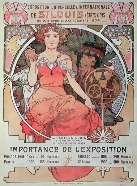 Alfons Maria Mucha, A Poster for the World Fair, St. Louis, United States, 1904 (lithograph)
