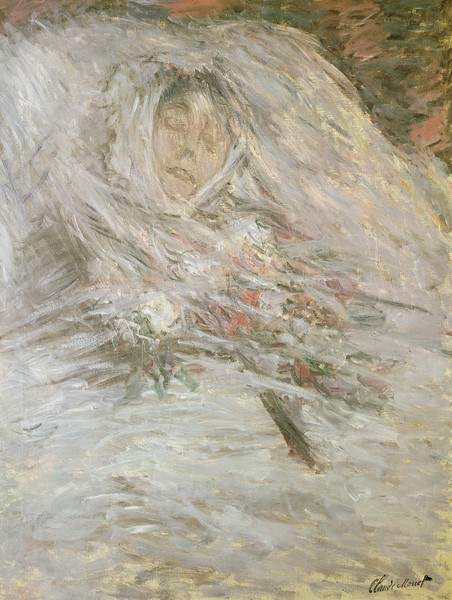 Claude Monet, Camille Monet (1847-79) on her Deathbed, 1879 (oil on canvas)