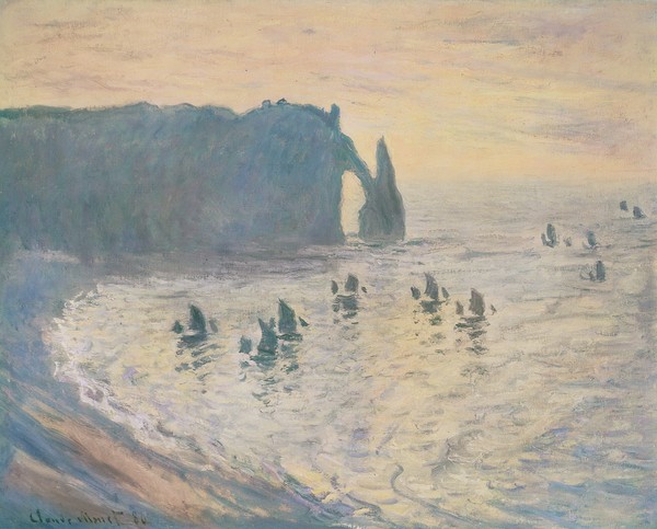 Claude Monet, The Cliffs at Etretat, 1886 (oil on canvas)