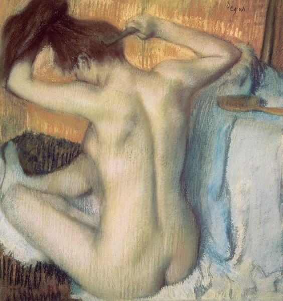 Edgar Degas, Woman combing her hair, c.1885 (pastel)