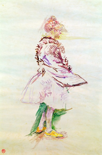 Henri de Toulouse-Lautrec, The Profile of a Standing Dancer, 1887 (oil on wood)