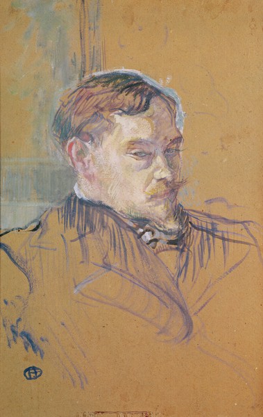 Henri de Toulouse-Lautrec, Monsieur Romain Coolus, 1899 (oil on card)