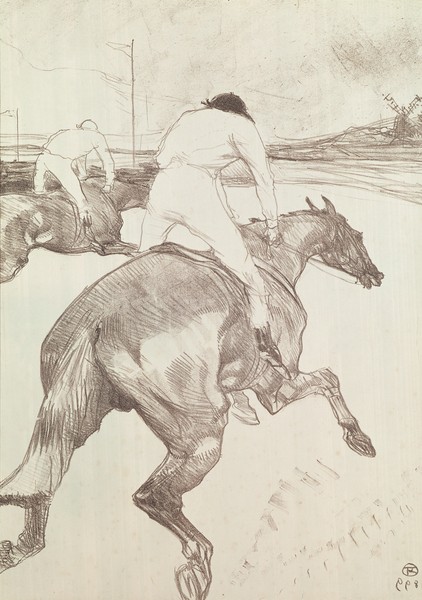 Henri de Toulouse-Lautrec, The Jockey, 1899 (colour lithograph)