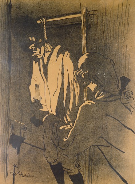 Henri de Toulouse-Lautrec, The Hanging, a poster illustrating an episode of the Calas Affair according to the novel by A. Siegel, 'Les Drames de Toulouse', 1892 (colour lithograph)