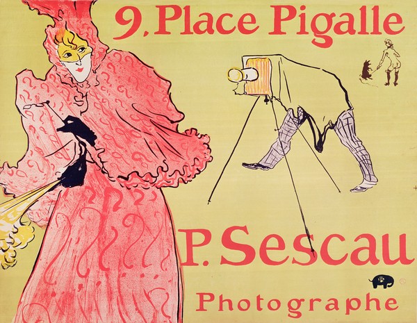 Henri de Toulouse-Lautrec, P. Sescau Photographe (poster), 1894 (five colour print lithograph with brush, crayon and spatter technique)