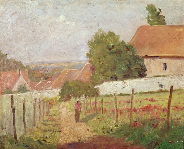Camille Pissarro, Landscape of Ile de France (oil on canvas)