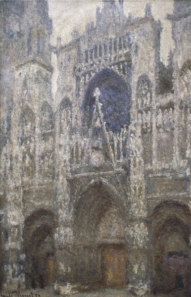 Claude Monet, Rouen Cathedral, the west portal, Harmony in Grey, 1894 (oil on canvas)