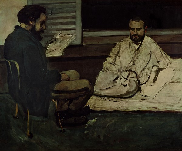 Paul Cézanne, Paul Alexis (1847-1901) Reading a Manuscript to Emile Zola (1840-1902) 1869-70 (oil on canvas)