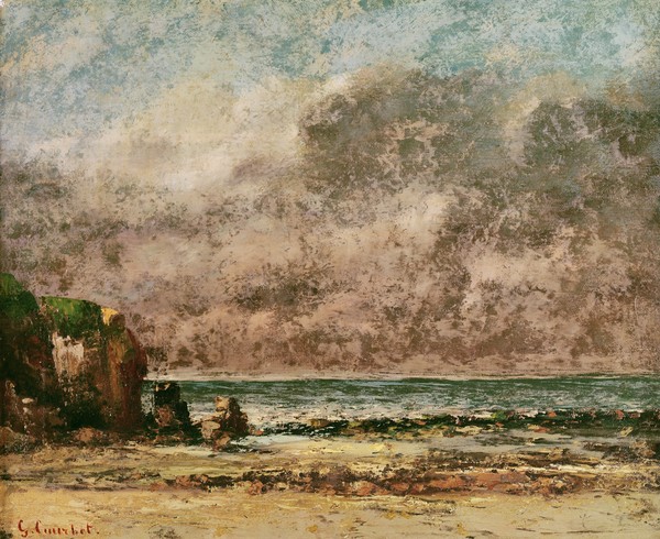 Gustave Courbet, A Calm Seascape (oil on canvas)