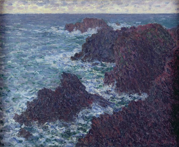 Claude Monet, The Rocks at Belle-Ile, the Wild Coast, 1886 (oil on canvas)