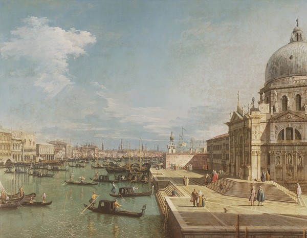 Canaletto, The Entrance to the Grand Canal and the church of Santa Maria della Salute, Venice (oil on canvas)
