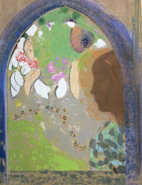 Odilon Redon, Profile of a Woman at a Window, c.1912 (pastel on card)