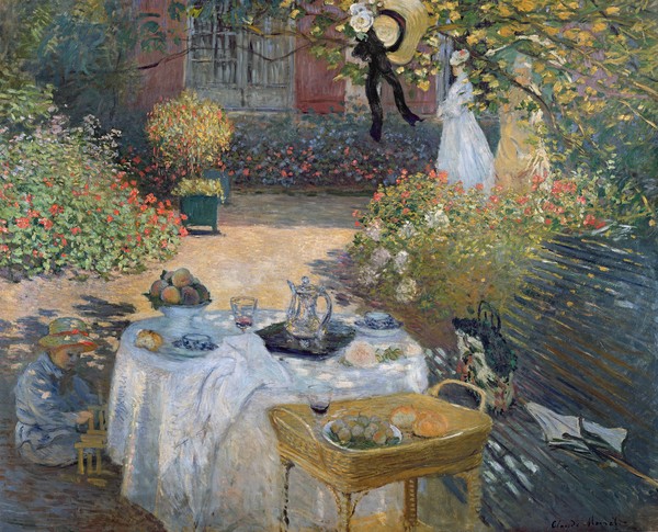 Claude Monet, The Luncheon: Monet's garden at Argenteuil, c.1873 (oil on canvas)