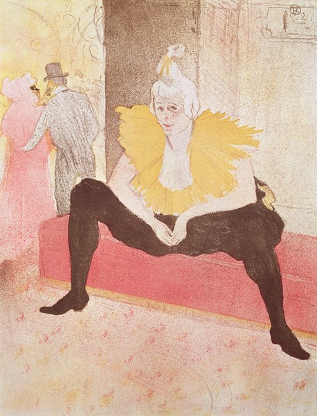 Henri de Toulouse-Lautrec, The Clowness Cha-U-Kao Seated, 1896 (colour litho)