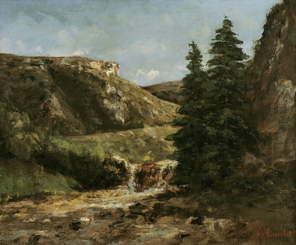 Gustave Courbet, Landscape near Ornans, c.1858 (oil on canvas)