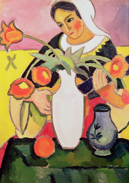 August Macke, The Lute Player, 1910 (oil on canvas)