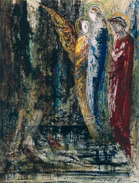 Gustave Moreau, Job and the Angels, c.1890 (w/c on paper)