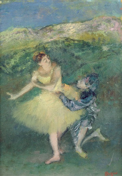 Edgar Degas, Harlequin and Colombine, c.1886-90 (oil on panel)