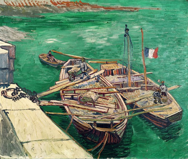 Vincent van Gogh, Landing Stage with Boats, 1888 (oil on canvas)