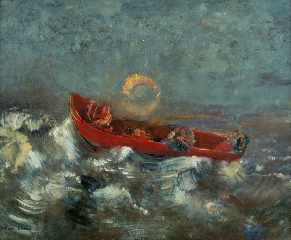 Odilon Redon, The Red Boat, 1905 (oil on canvas)