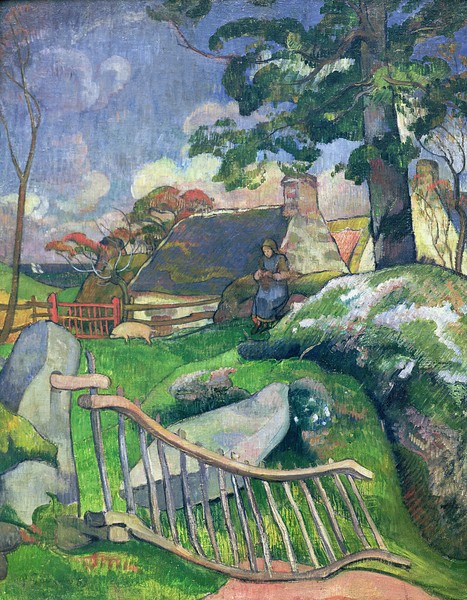 Paul Gauguin, The Wooden Gate or, The Pig Keeper, 1889 (oil on canvas)