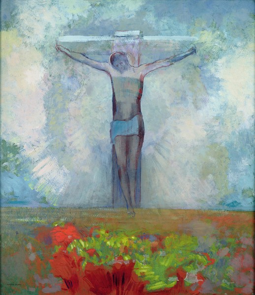 Odilon Redon, The Crucifixion, c.1910 (oil on card)