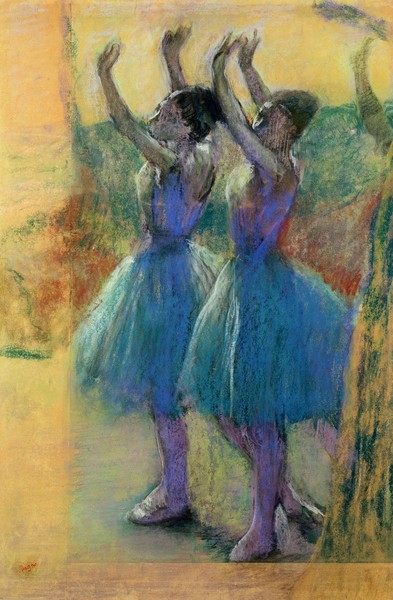 Edgar Degas, Two Blue Dancers (pastel on paper)