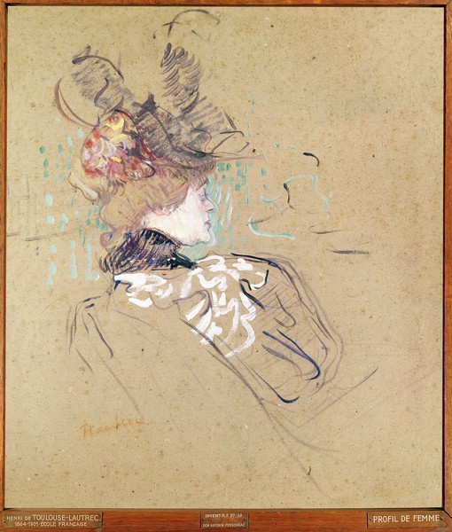 Henri de Toulouse-Lautrec, Profile of a woman, 1896 (oil on card)