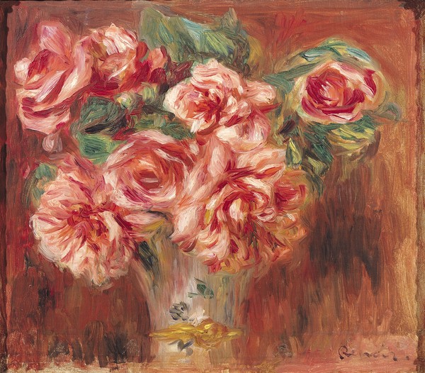 Pierre-Auguste Renoir, Roses in a Vase, c.1890 (oil on canvas)