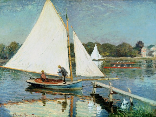 Claude Monet, Boaters at Argenteuil, 1874 (oil on canvas)