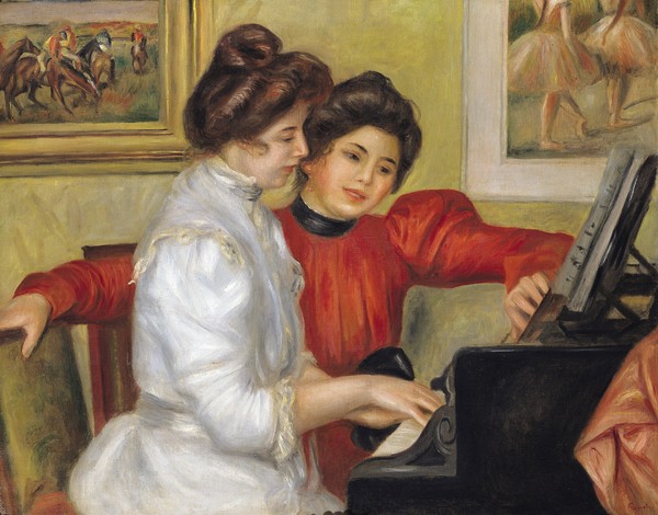Pierre-Auguste Renoir, Yvonne and Christine Lerolle at the piano, 1897 (oil on canvas)