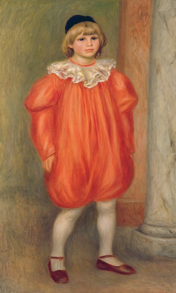Pierre-Auguste Renoir, Claude Renoir in a clown costume, 1909 (oil on canvas) (also see 287546)